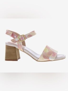 Rockport X Oh Joy! Collaboration Pink Multi Block Heel Sandal: Size 7.5